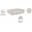 Meridian Furniture Miramar Cream Durable Linen Textured Modular Sectional