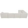 Meridian Furniture Miramar Cream Durable Linen Textured Modular Sectional