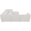 Meridian Furniture Miramar Cream Durable Linen Textured Modular Sectional
