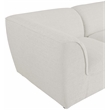 Meridian Furniture Miramar Cream Durable Linen Textured Modular Sectional