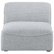 Meridian Furniture Miramar Grey Durable Linen Textured Armless