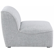 Meridian Furniture Miramar Grey Durable Linen Textured Armless