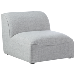 miramar grey durable linen upholstered modular armless