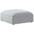 Meridian Furniture Miramar Grey Durable Linen Textured Ottoman