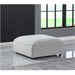 Meridian Furniture Miramar Grey Durable Linen Textured Ottoman