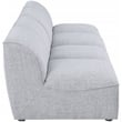 Meridian Furniture Miramar Grey Durable Linen Textured Modular Sofa