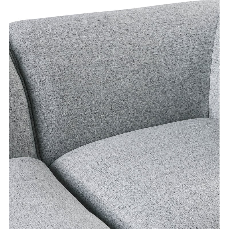 Meridian Furniture Miramar Grey Durable Linen Textured Modular Sofa