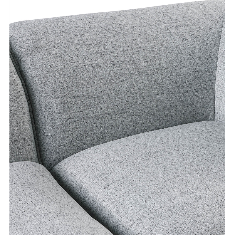 Meridian Furniture Miramar Grey Durable Linen Textured Modular Sofa