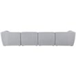 Meridian Furniture Miramar Grey Durable Linen Textured Modular Sofa