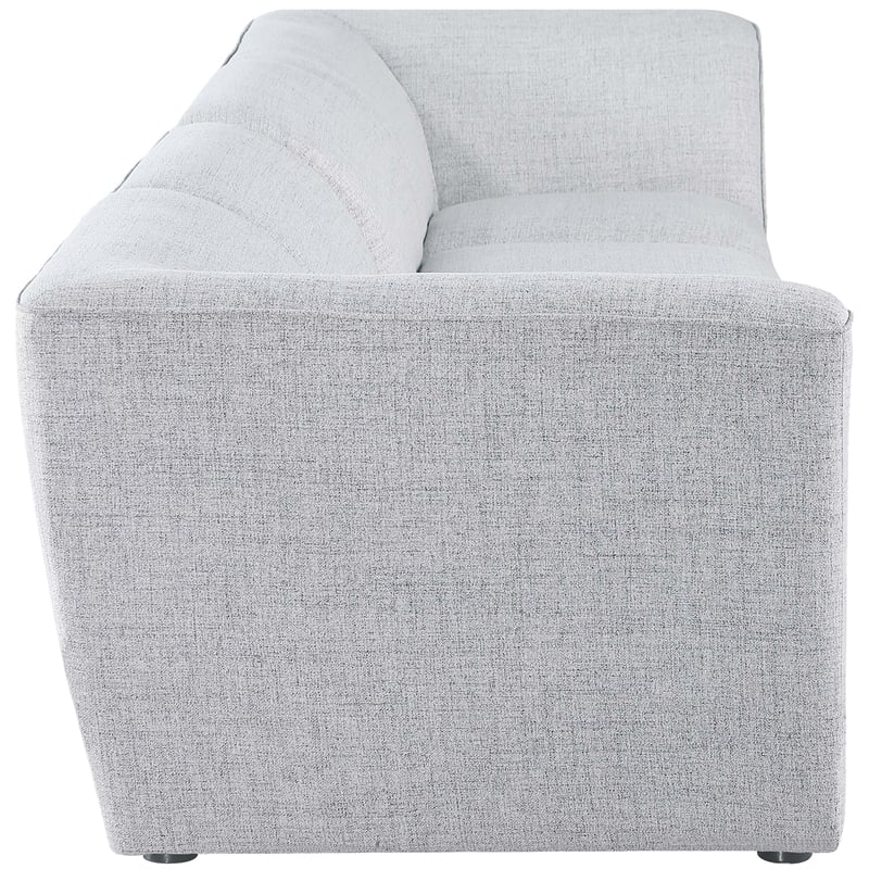Meridian Furniture Miramar Grey Durable Linen Textured Modular Sofa