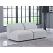 Meridian Furniture Miramar Grey Durable Linen Textured Modular Sofa