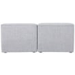 Meridian Furniture Miramar Grey Durable Linen Textured Modular Sofa