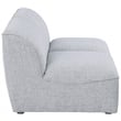 Meridian Furniture Miramar Grey Durable Linen Textured Modular Sofa