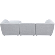 Meridian Furniture Miramar Grey Durable Linen Textured Modular Sectional