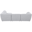 Meridian Furniture Miramar Grey Durable Linen Textured Modular Sectional