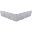 Meridian Furniture Miramar Grey Durable Linen Textured Modular Sectional