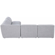 Meridian Furniture Miramar Grey Durable Linen Textured Modular Sectional