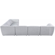 Meridian Furniture Miramar Grey Durable Linen Textured Modular Sectional