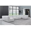 Meridian Furniture Miramar Grey Durable Linen Textured Modular Sectional