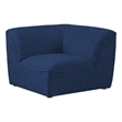 Meridian Furniture Miramar Navy Durable Linen Textured Corner