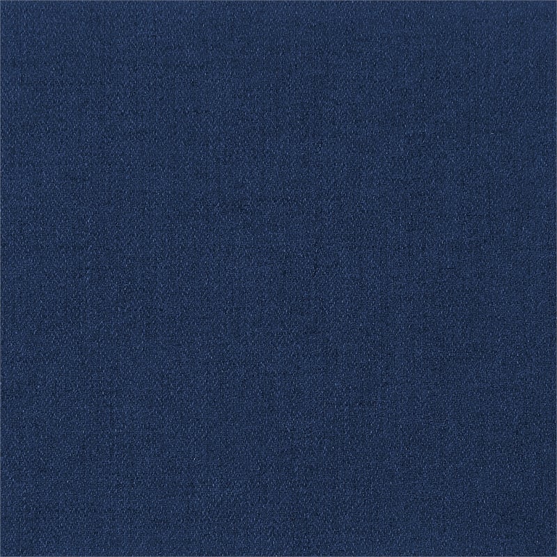 Meridian Furniture Miramar Navy Durable Linen Textured Ottoman