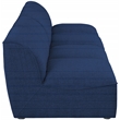 Meridian Furniture Miramar Navy Durable Linen Textured Modular Sofa