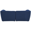 Meridian Furniture Miramar Navy Durable Linen Textured Modular Sofa