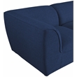 Meridian Furniture Miramar Navy Durable Linen Textured Modular Sofa