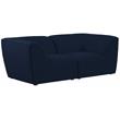 Meridian Furniture Miramar Navy Durable Linen Textured Modular Sofa