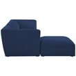 Meridian Furniture Miramar Navy Durable Linen Textured Modular Sectional