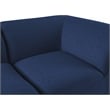 Meridian Furniture Miramar Navy Durable Linen Textured Modular Sectional