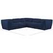 Meridian Furniture Miramar Navy Durable Linen Textured Modular Sectional