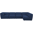 Meridian Furniture Miramar Navy Durable Linen Textured Modular Sectional