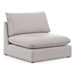 Meridian Furniture Mackenzie Beige Durable Linen Textured Armless