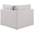 Meridian Furniture Mackenzie Beige Durable Linen Textured Corner