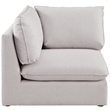 Meridian Furniture Mackenzie Beige Durable Linen Textured Corner