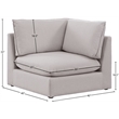 Meridian Furniture Mackenzie Beige Durable Linen Textured Corner