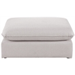 Meridian Furniture Mackenzie Beige Durable Linen Textured Ottoman