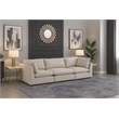 Meridian Furniture Mackenzie Beige Durable Linen Textured Modular Sofa