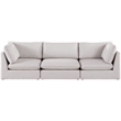 Meridian Furniture Mackenzie Beige Durable Linen Textured Modular Sofa