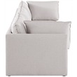 Meridian Furniture Mackenzie Beige Durable Linen Textured Modular Sofa