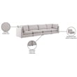 Meridian Furniture Mackenzie Beige Durable Linen Textured Modular Sofa