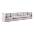 Meridian Furniture Mackenzie Beige Durable Linen Textured Modular Sofa
