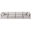 Meridian Furniture Mackenzie Beige Durable Linen Textured Modular Sofa