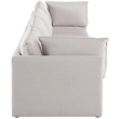 Meridian Furniture Mackenzie Beige Durable Linen Textured Modular Sofa
