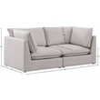 Meridian Furniture Mackenzie Beige Durable Linen Textured Modular Sofa