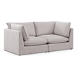Meridian Furniture Mackenzie Beige Durable Linen Textured Modular Sofa