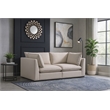 Meridian Furniture Mackenzie Beige Durable Linen Textured Modular Sofa