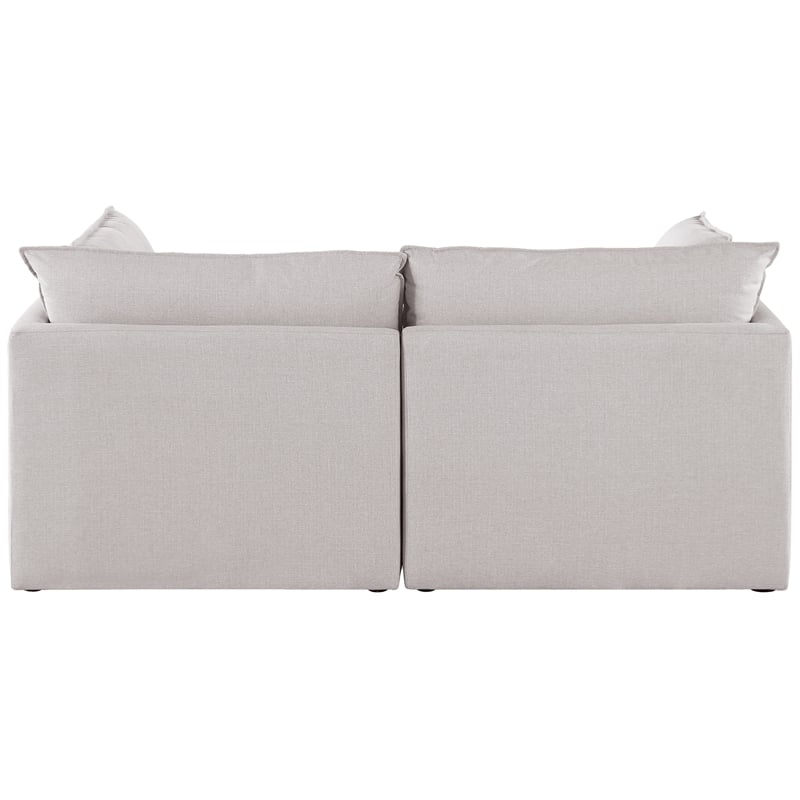 Meridian Furniture Mackenzie Beige Durable Linen Textured Modular Sofa