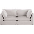 Meridian Furniture Mackenzie Beige Durable Linen Textured Modular Sofa